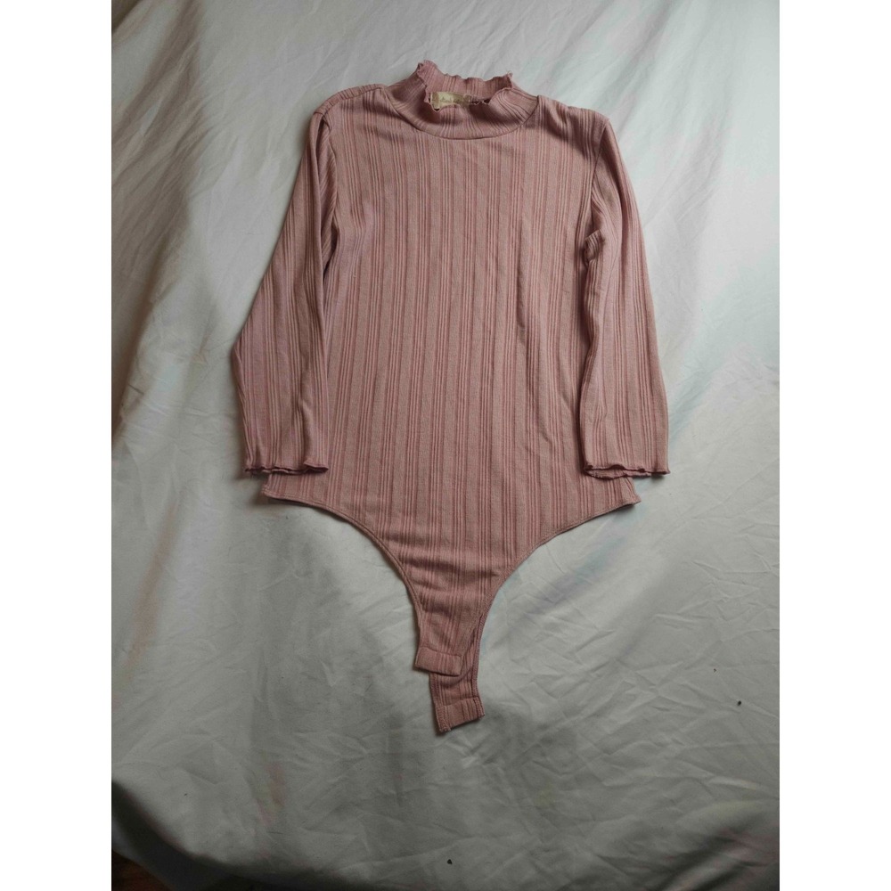 Altar'd State Bodysuit Womens Large Dusty Rose Coquette Balletcore Yoga Layering